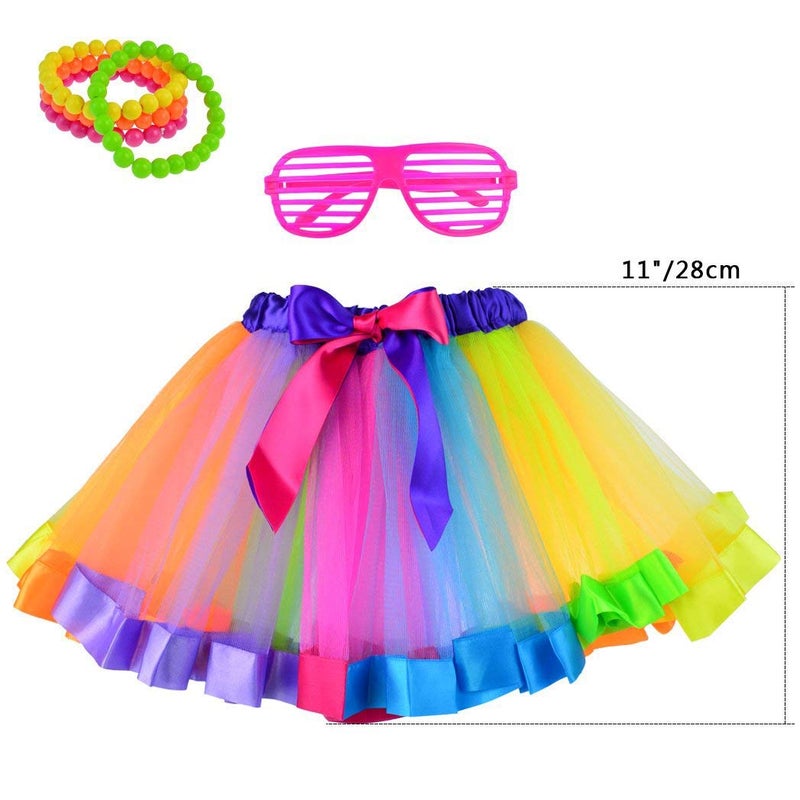 Miayon 1980s Fancy Outfits Dress Costume Accessories for Girl Kids Halloween - Image 2